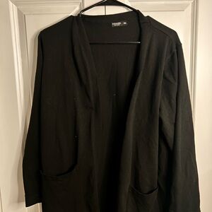 SHEIN Black Open Front Cardigan